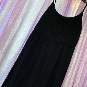 Spaghetti strapped sun dress.